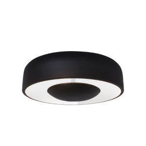 Luminária Plafon Round Luz Indireta Peq 30cm 3 Lamp G9 Preto - 1107 PEQ PT