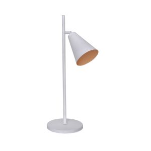 Luminária De Parede Arandela Cone Belga 1lamp E27 Branco/gold - 3107/AR BR/GLD
