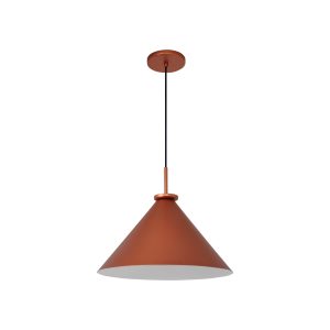 Lustre Pendente Cone Belga Gde 1 Lamp E27 Cobre - 3107 GDE CB