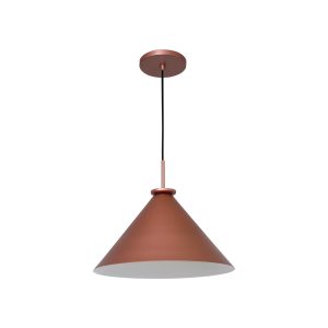 Lustre Pendente Cone Belga Gde 1 Lamp E27 Rosê - 3107 GDE RSE
