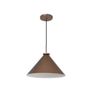 Lustre Pendente Cone Belga Gde 1 Lamp E27 Bronze Mate - 3107 GDE BZM