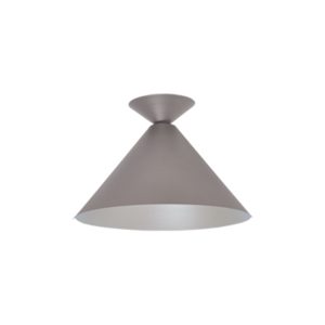 Luminária Plafon Cone Belga 1 Lamp E27 Camurça - 3105 GDE CAM