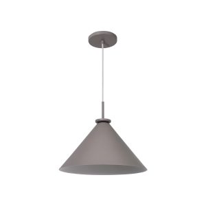 Lustre Pendente Cone Belga Gde 1 Lamp E27 Camurça - 3107 GDE CAM