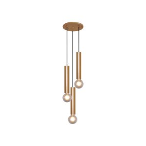 Lustre Pendente Slim Med 3 Lamp E27 Gold - 3111/3 MED GLD