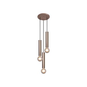 Lustre Pendente Slim Med 3 Lamp E27 Bronze Mate - 3111/3 MED BZM