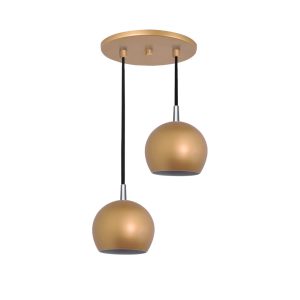 Lustre Pendente Bali 2 Lamp E27 Gold - 3104/2 E GLD