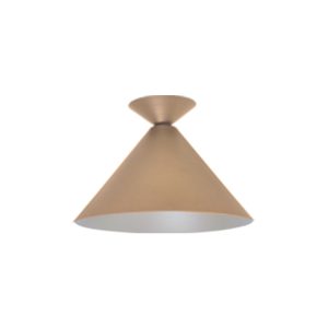 Luminária Plafon Cone Belga 1 Lamp E27 Gold - 3105 GDE GLD