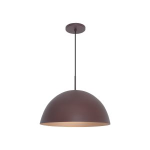 Lustre Pendente Madri 37cm 1lamp E27 Marrom/gold - 3110 MED MAR/GLD