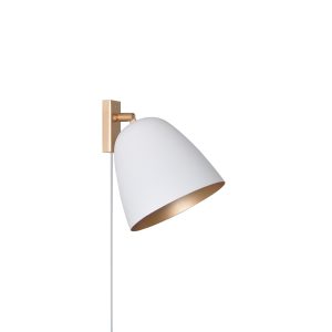 Luminária De Parede Arandela Luna 1lamp E27 Branco/gold - 3125/AR BR/GLD