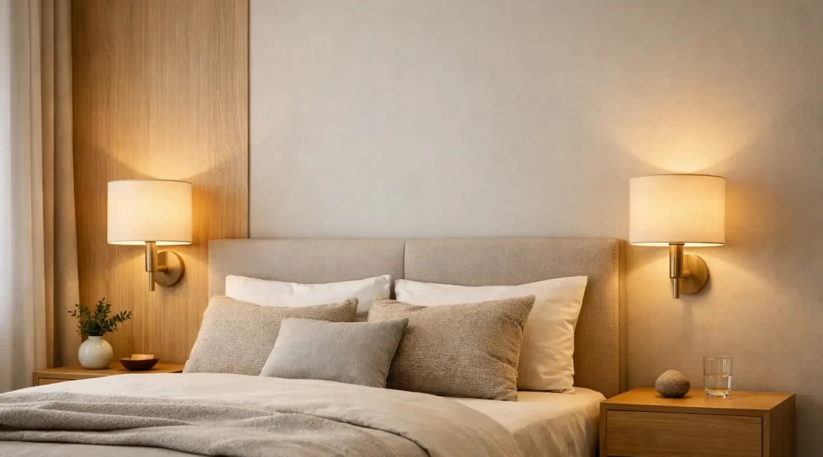 Como definir a altura ideal da arandela no quarto