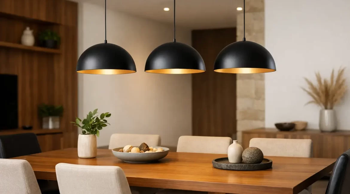 Como escolher pendente para mesa de jantar