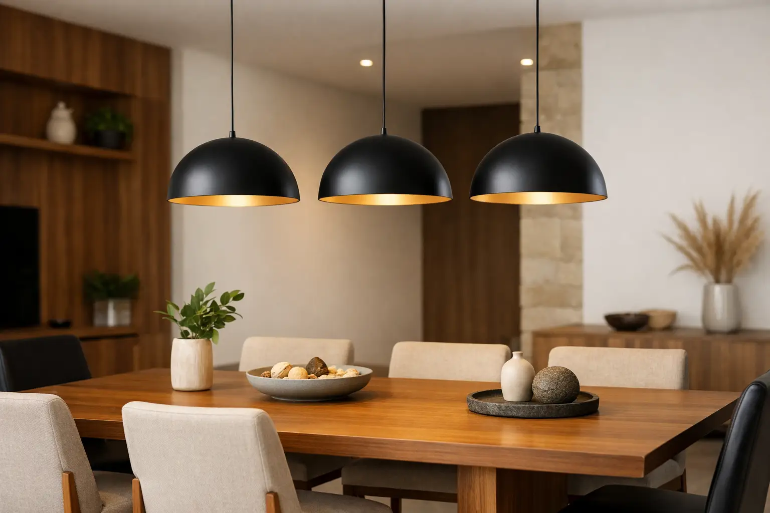 Como escolher pendente para mesa de jantar
