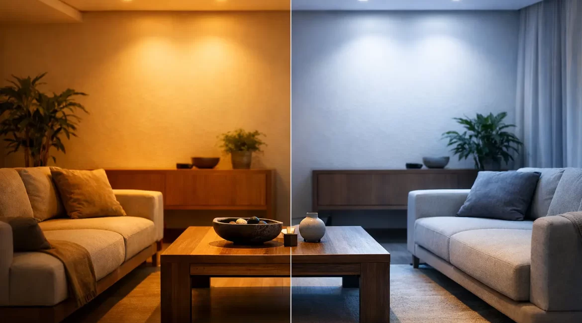 Diferença entre luz quente e fria: como escolher