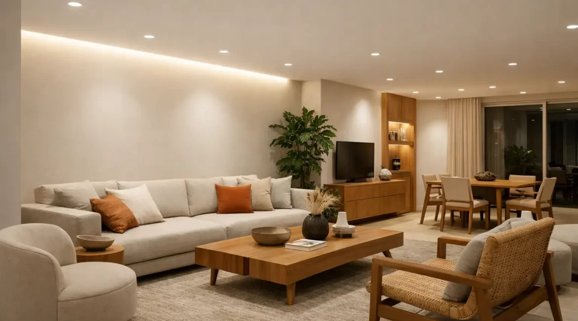 Como distribuir luz na sala sem criar sombras